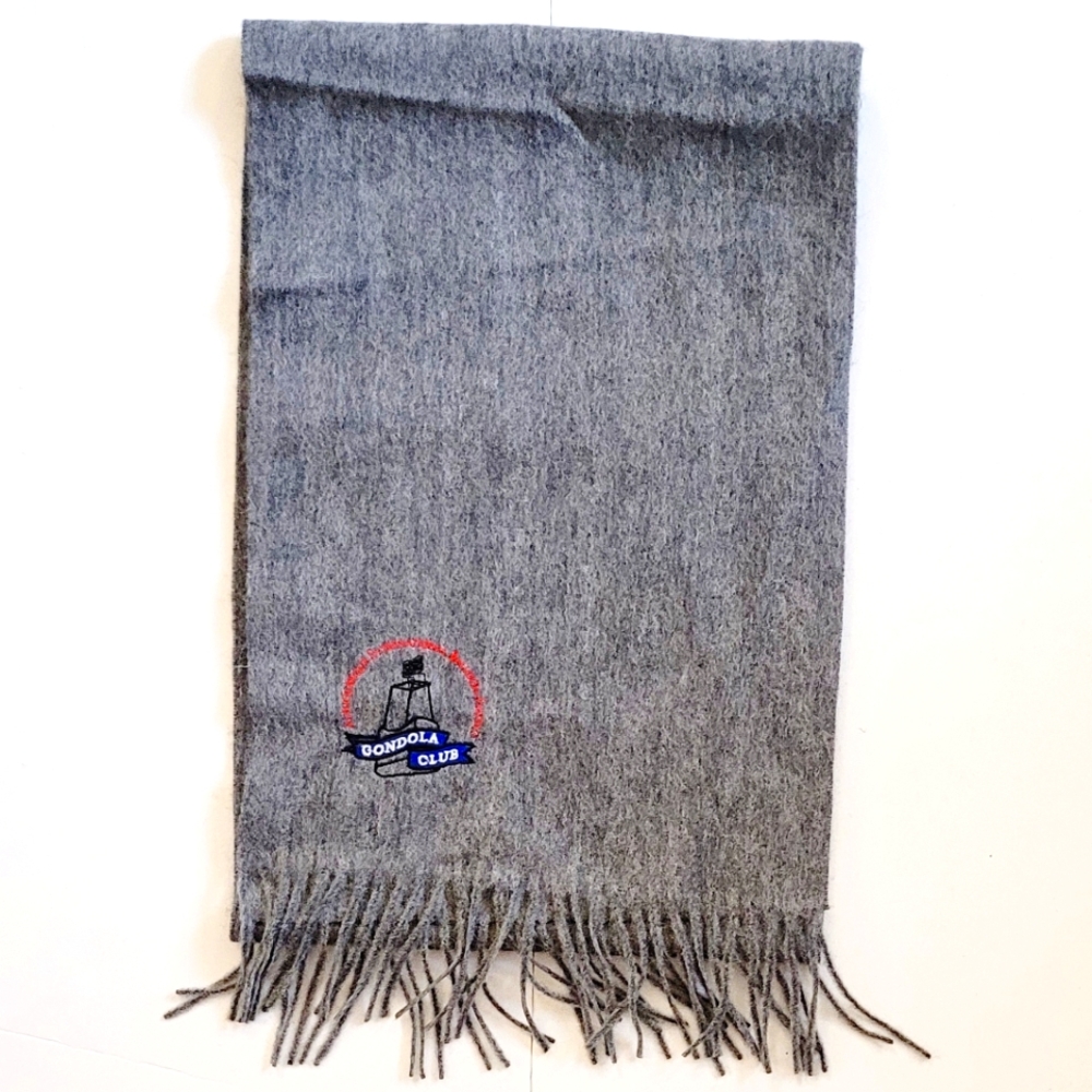 Grey Cashmere Gondola Club long Scarf